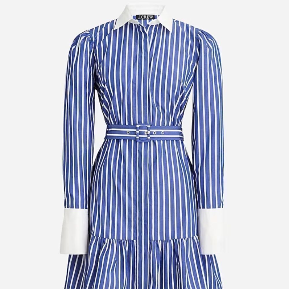 J.Crew Tiered shirtdress in cotton poplin